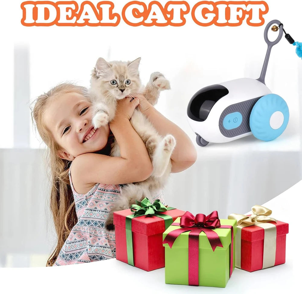 Smart Cat Toy 2 Modes Automatic Moving Remote Controlled Toy Car for Cats Dogs Interactive Playing Kitten Training Pet Supplies 