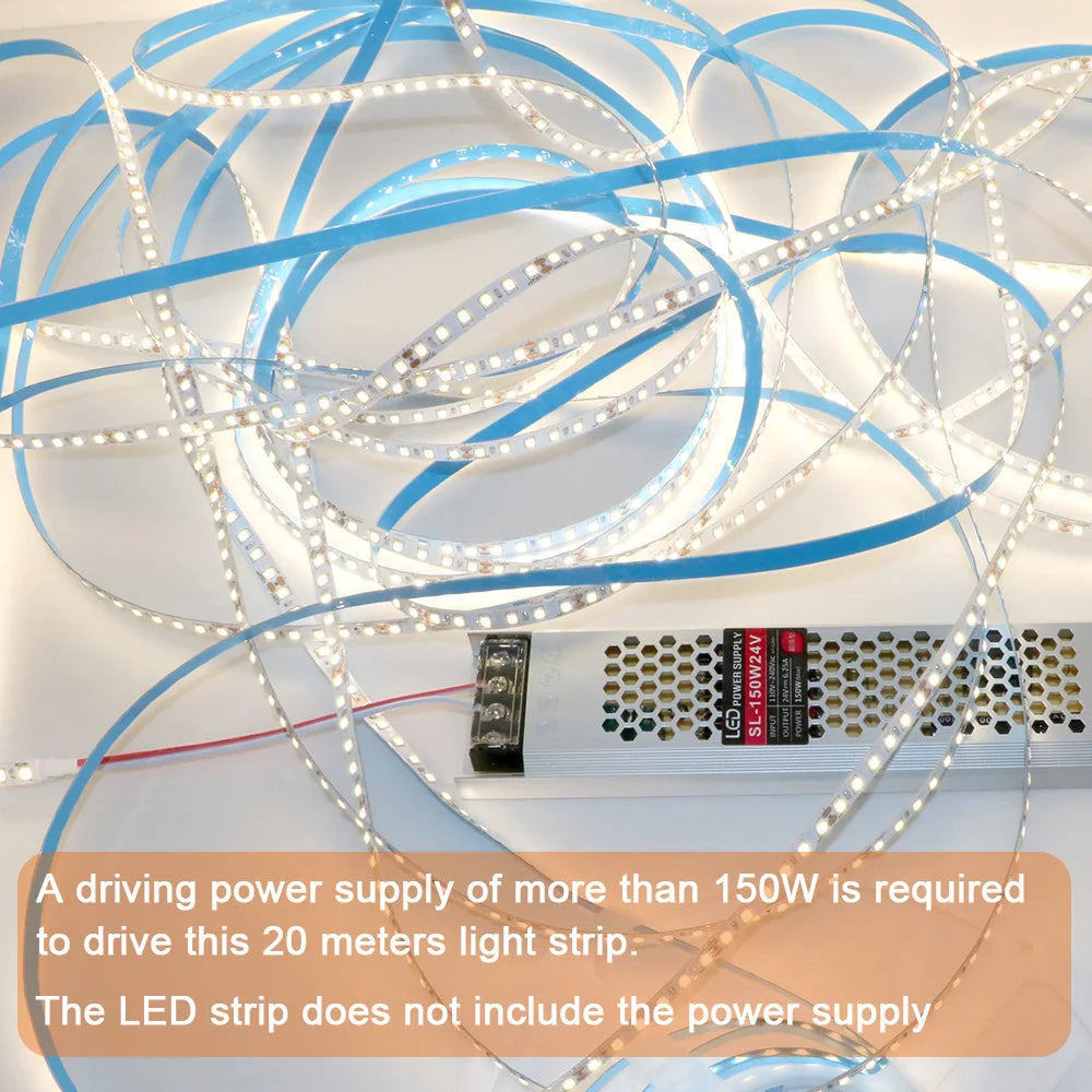 Flexible White LED Strip - 12V / 24V Options