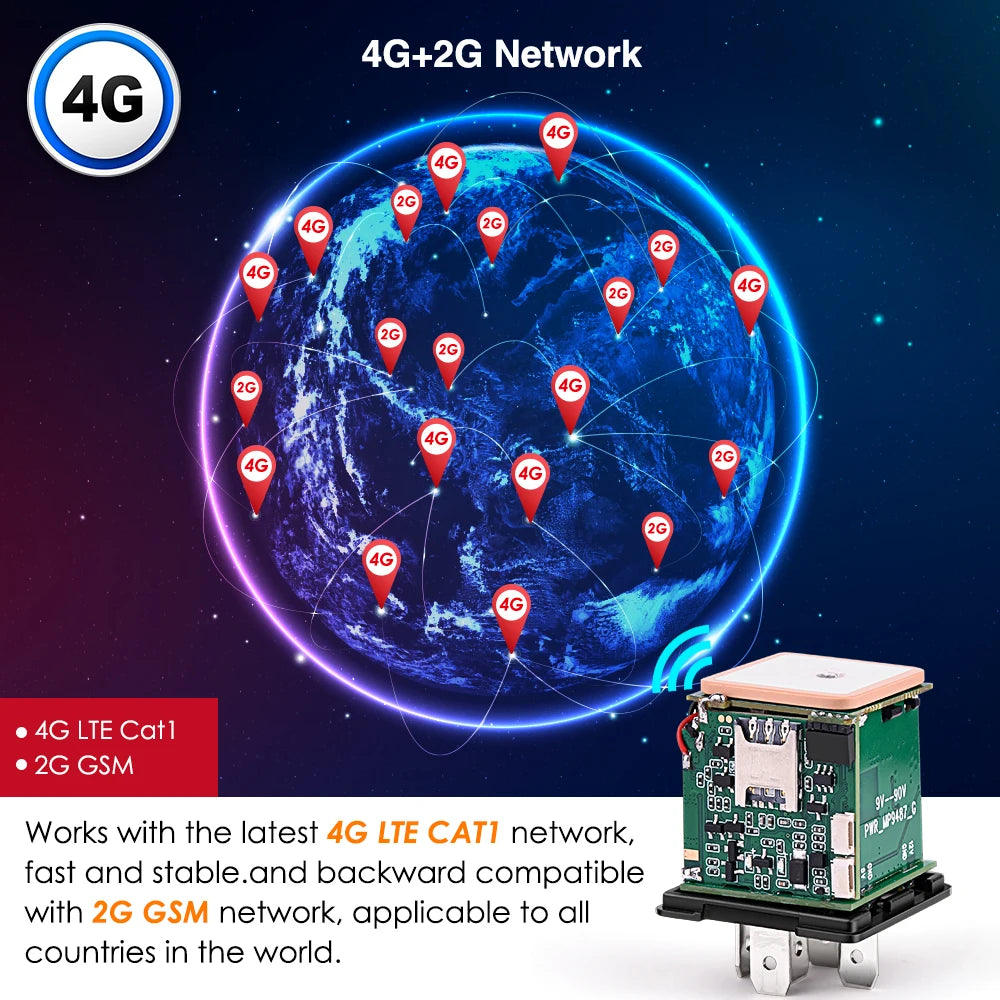 MiCODUS 4G GPS Tracker Auto Sledovací zařízení MV730G Relé GPS Motocykl Řetěz Zastavení Paliv 9-95V Motor Zapnuto Proti krádeži Volná APP