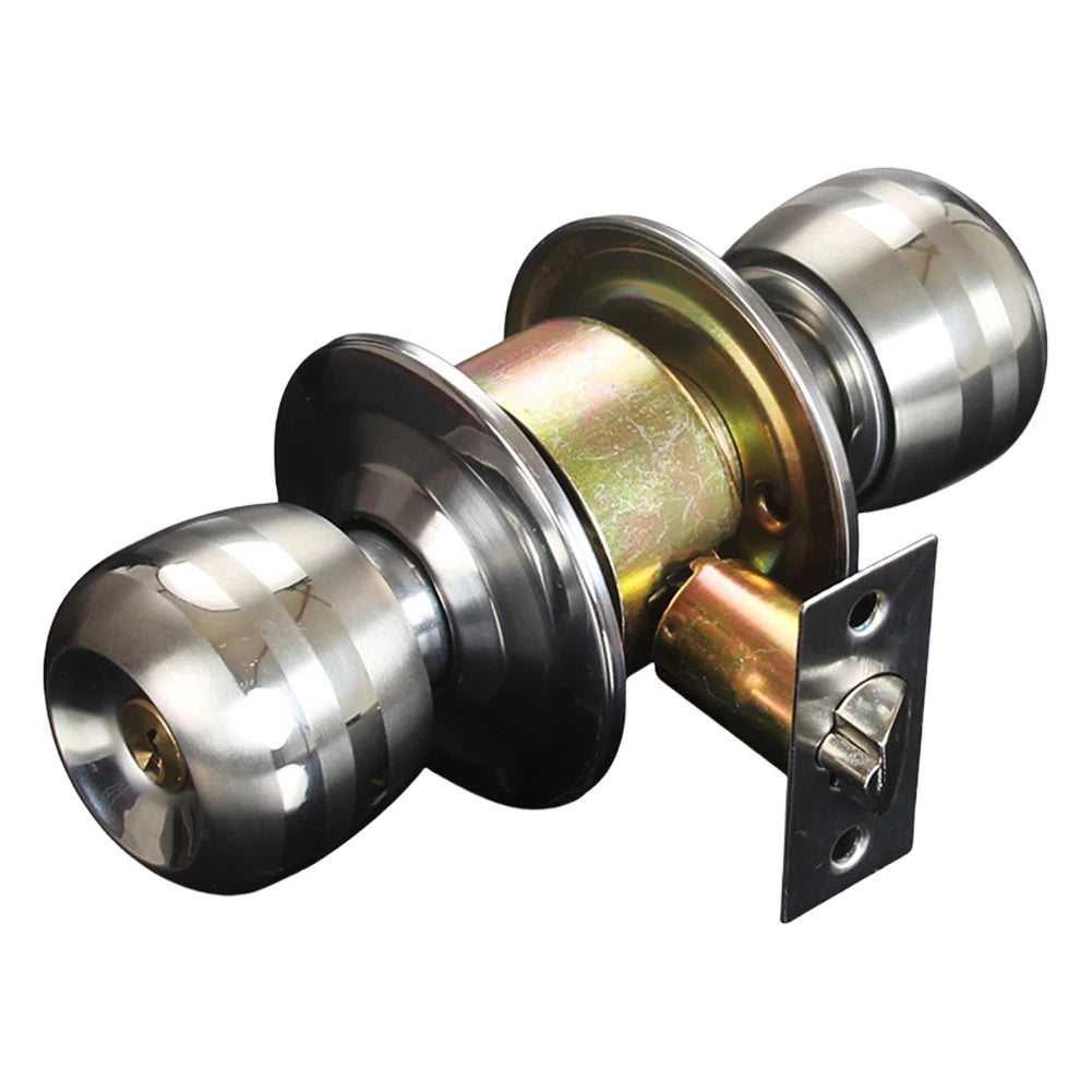 Stainless Steel Keyed Door Knob Set with 3 Keys