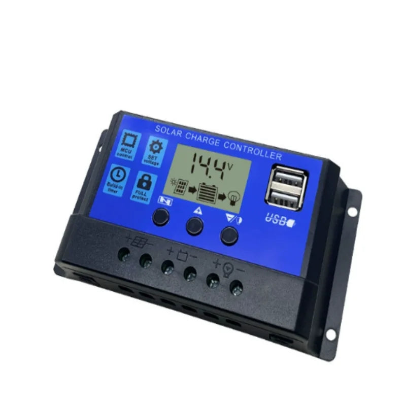 12V/24V PWM Solar Charge Controller with LCD