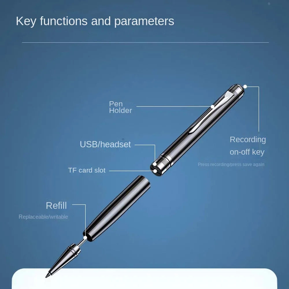 Digital Voice Recorder Pen Professional Audio Recording WAV Rechargeable Sound Dictaphone Long Time Record Device Mp3 Player Spy-shop.com