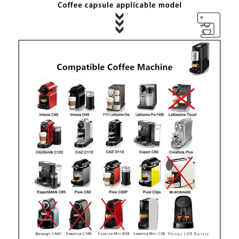3/6PCS Refillable Reusable Nespresso Coffee Capsule Reutilisable Nespresso Pods with a Spoon a Brush 