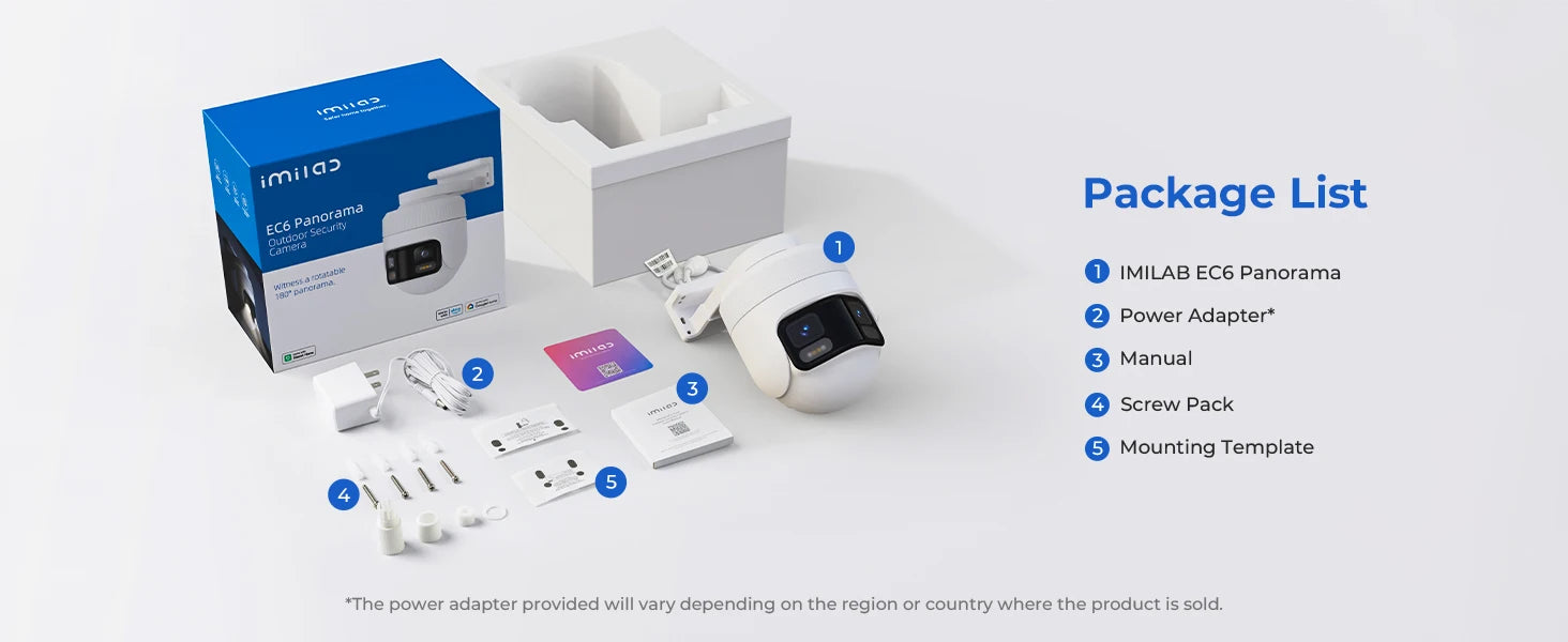 IMILAB EC6 Panorama 6MP 180° WiFi Outdoor Security Camera