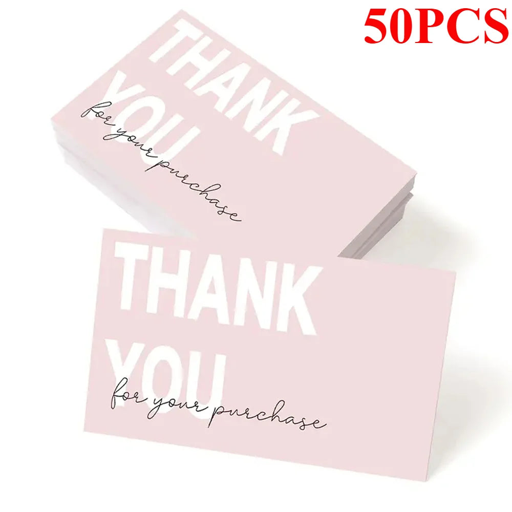 50 Thank You Cards Business Card Orders Thank You Party Cards Support Small Cards Thank You, Wedding Cards, Birthday Parties