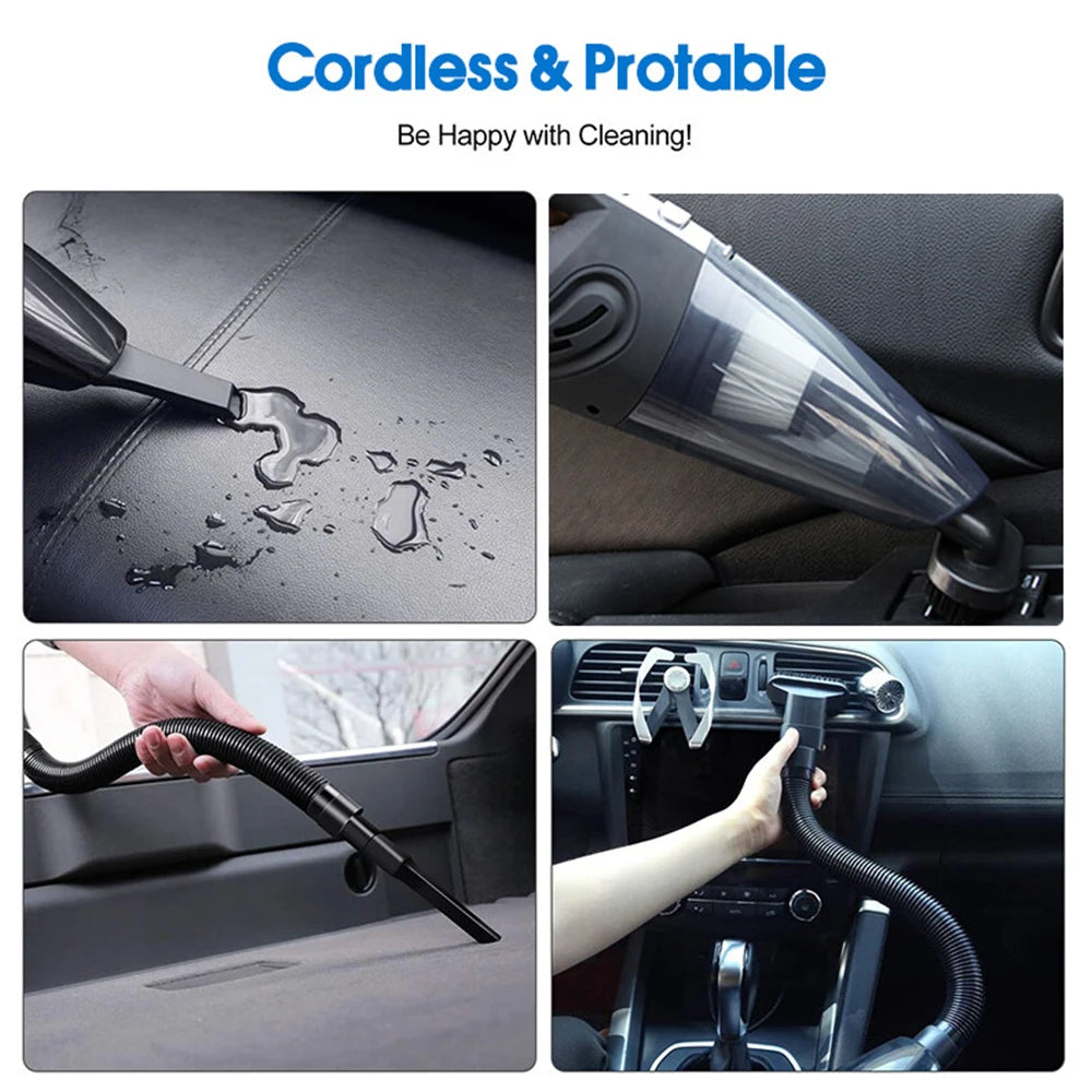 Cordless Handheld Car Vacuum Cleaner, Wet and Dry 120W