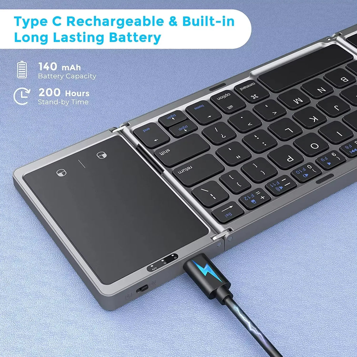 Tastiera Bluetooth pieghevole con layout opzionali