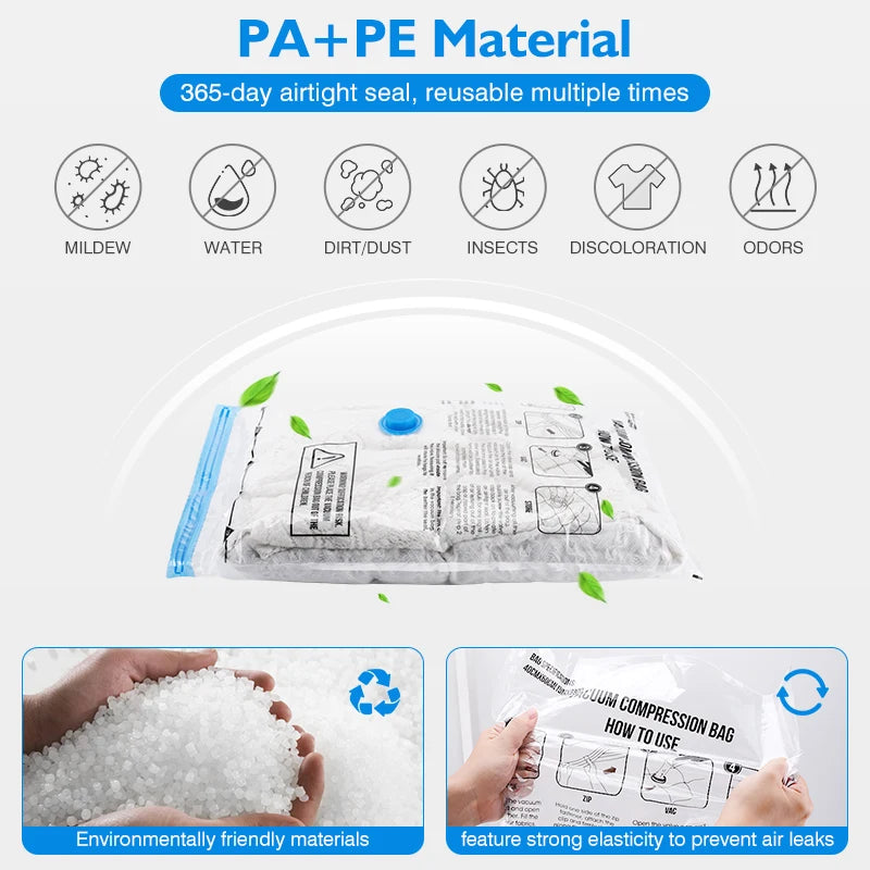 Cordless Electric Pump for Vacuum Storage Bags Travel Rechargable Air Pump for Space Saver Bag Various Clothes Luggage Seal Bags 