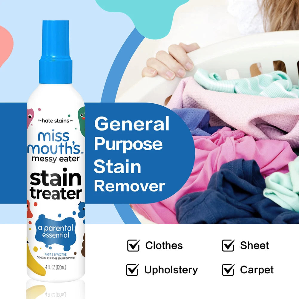 1/2/3pcs Stain Remover for Clothes,120ml Fabric Stain Remover Spray for Carpets,Dust Bleached Decontamination Treater Spray 