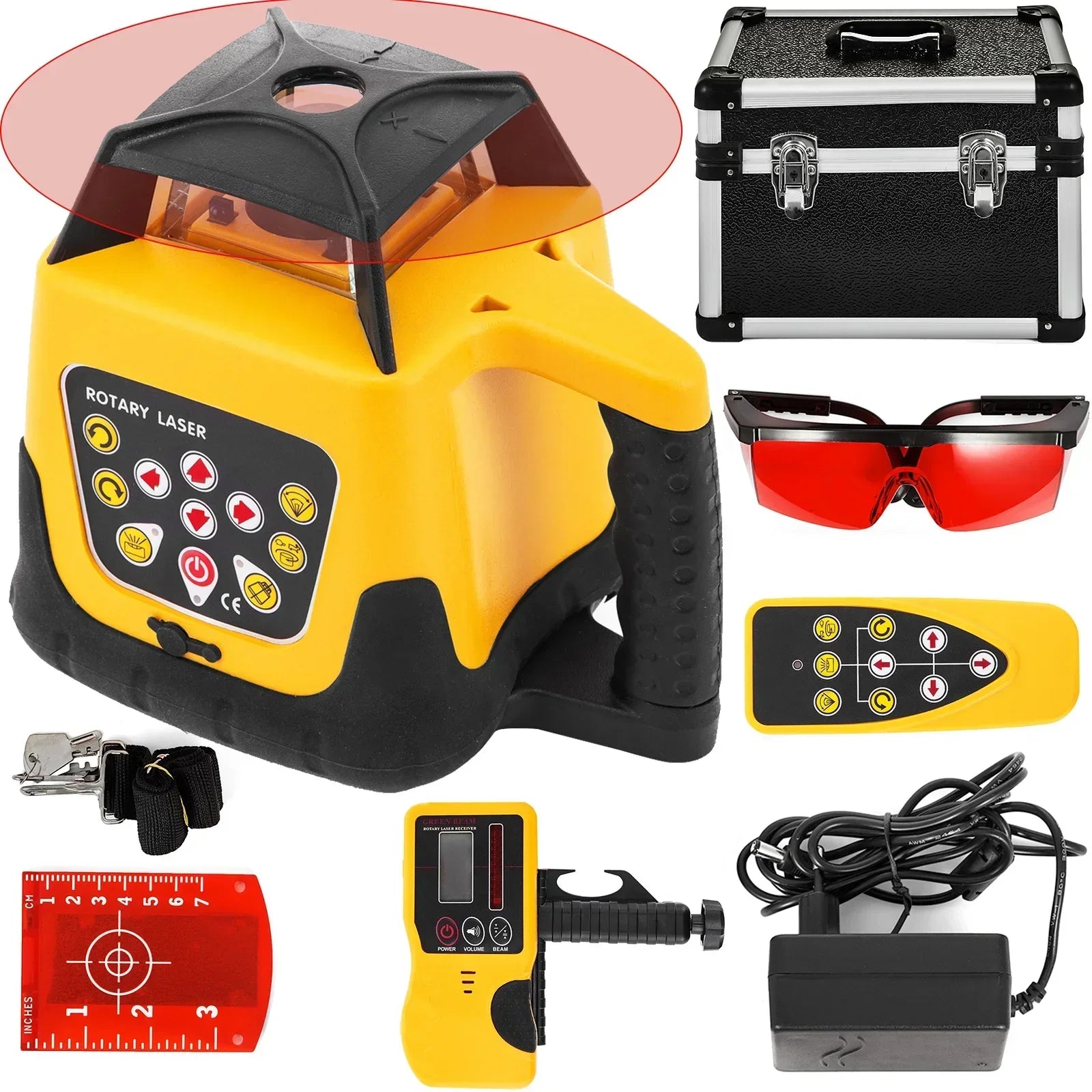 360° Rotary Laser Level with 500m Range Self-Leveling Tool