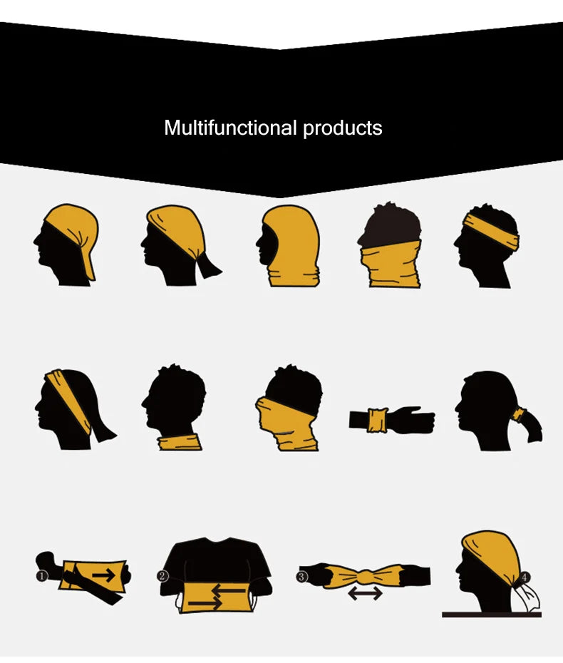 Outdoor Sport Bandana Military Tube Scarf Fishing Cycling Tactical Hiking Face Cover Neck Gaiter Half Mask Headband Men Women