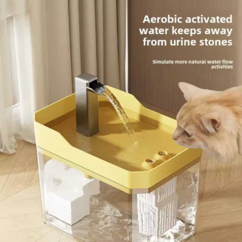 Fontanella per gatti da 1.5 L con filtro e alimentazione USB-C