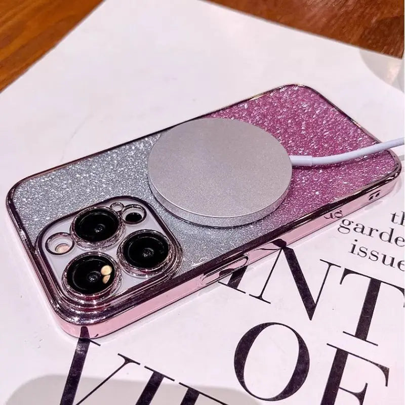 Glitter Plating Magnetic Ring Case for Xiaomi 10T to 15 Series
