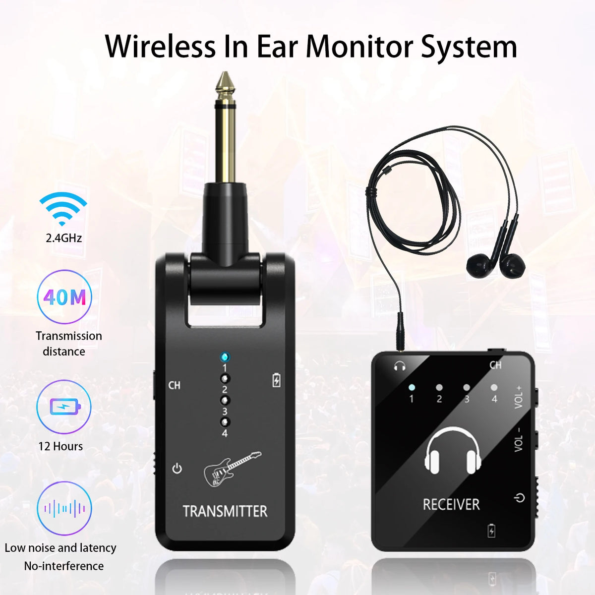 MB-9 trådlöst in-ear övervakningssystem
