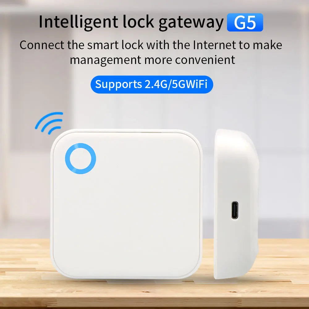 G2 G5 G6 TTlock Gateway Can Connect to 5G WiFi TTLock Or TTHotel APP G5 WiFi Gateway 2.4G&5G WiFi For Remote Control Smart Lock