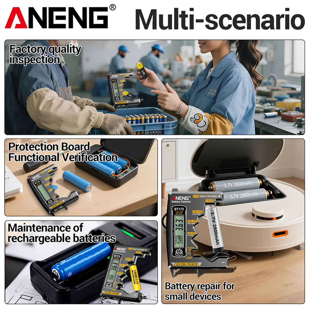 Digitálny tester batérií ANENG BT173