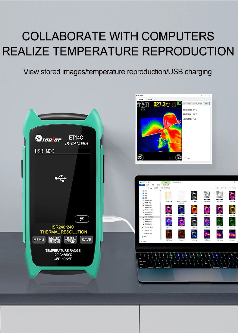 TOOLTOP ET14C Thermal Imaging Camera for PCB and Home Appliance Testing