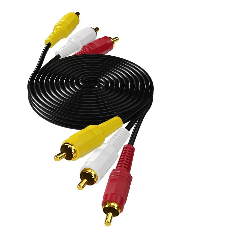 3-RCA AV-kabel, han-til-han