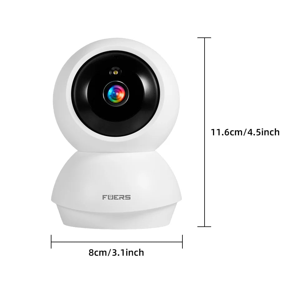 Caméra de sécurité intérieure WiFi 4K 8MP avec suivi automatique et contrôle via application
