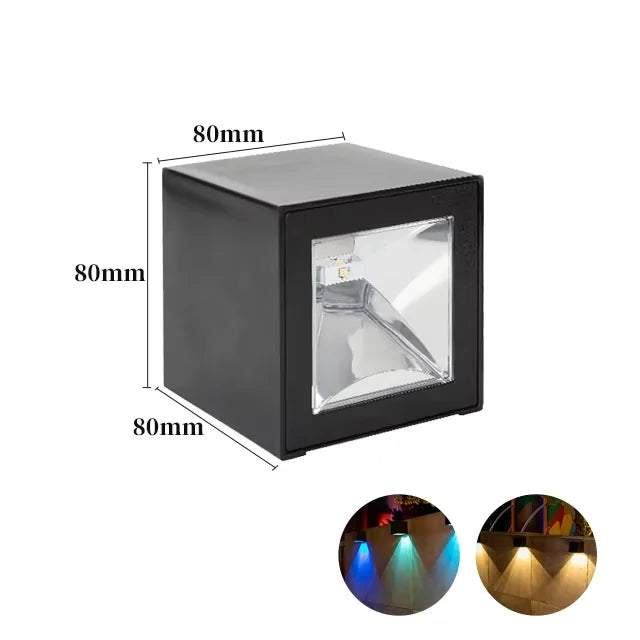 Solar Wall Light with Light Sensor, IP65, Warm White or RGB