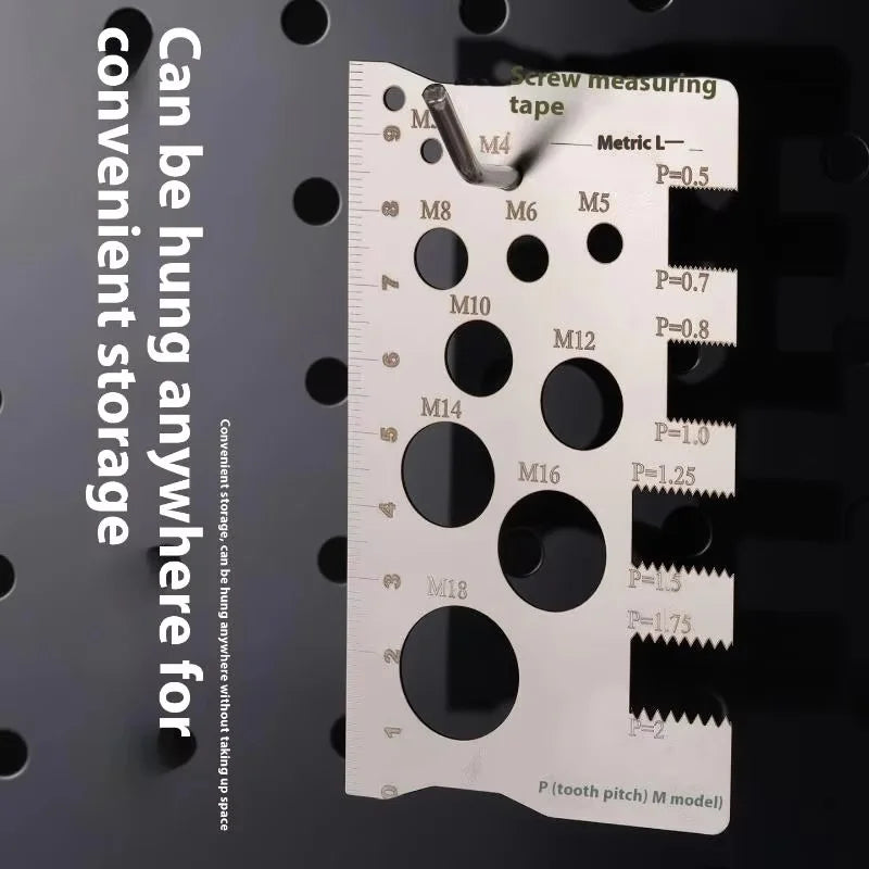 Screw Thread Pitch and Diameter Gauge