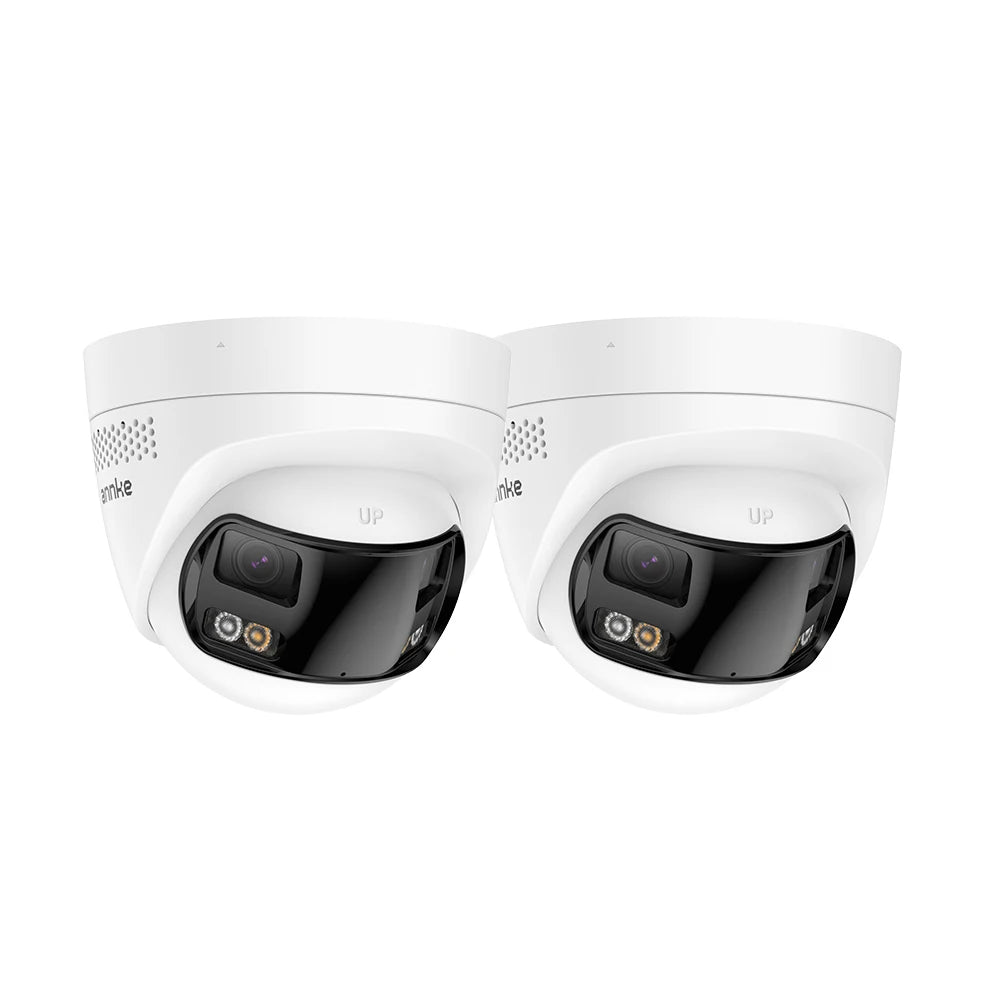 ANNKE Smart Home 180° 8MP DUO POE Dual Lens Wide View Outdoor Video POE Camera,4K AI Human Detect,8MP Security CCTV Camera 