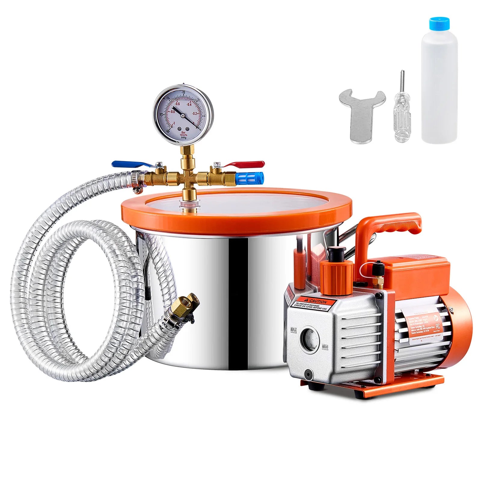 3,5 CFM vacuümkamerpompkit voor harsontgassing (1,5–5 gallon)