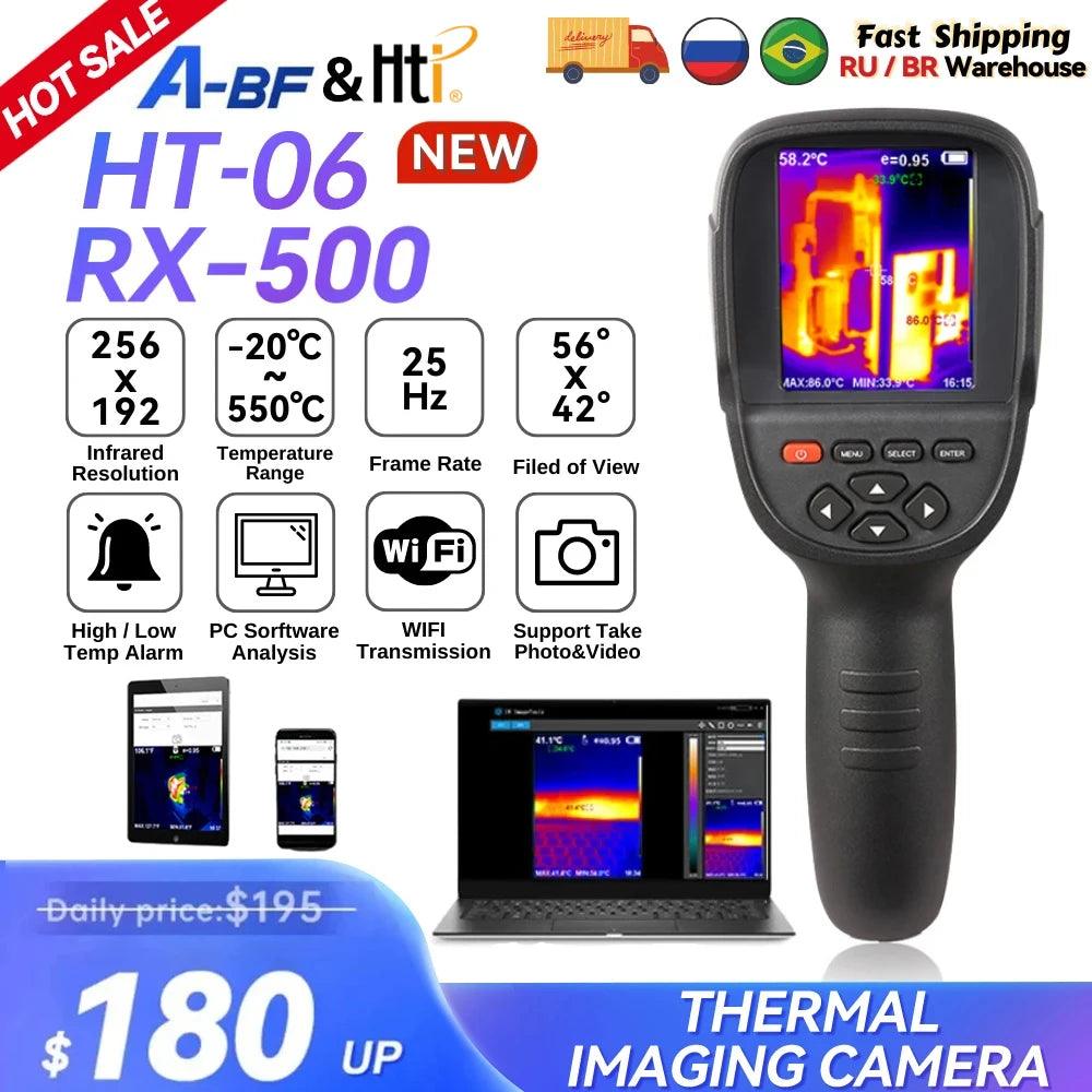 RX-500 HT-18 Plus Thermal Imaging Camera for Water Pipe Leak PCB Test 256*192 Infrared Thermal Imager Equal to UNI-T UTi260B Spy-shop.com