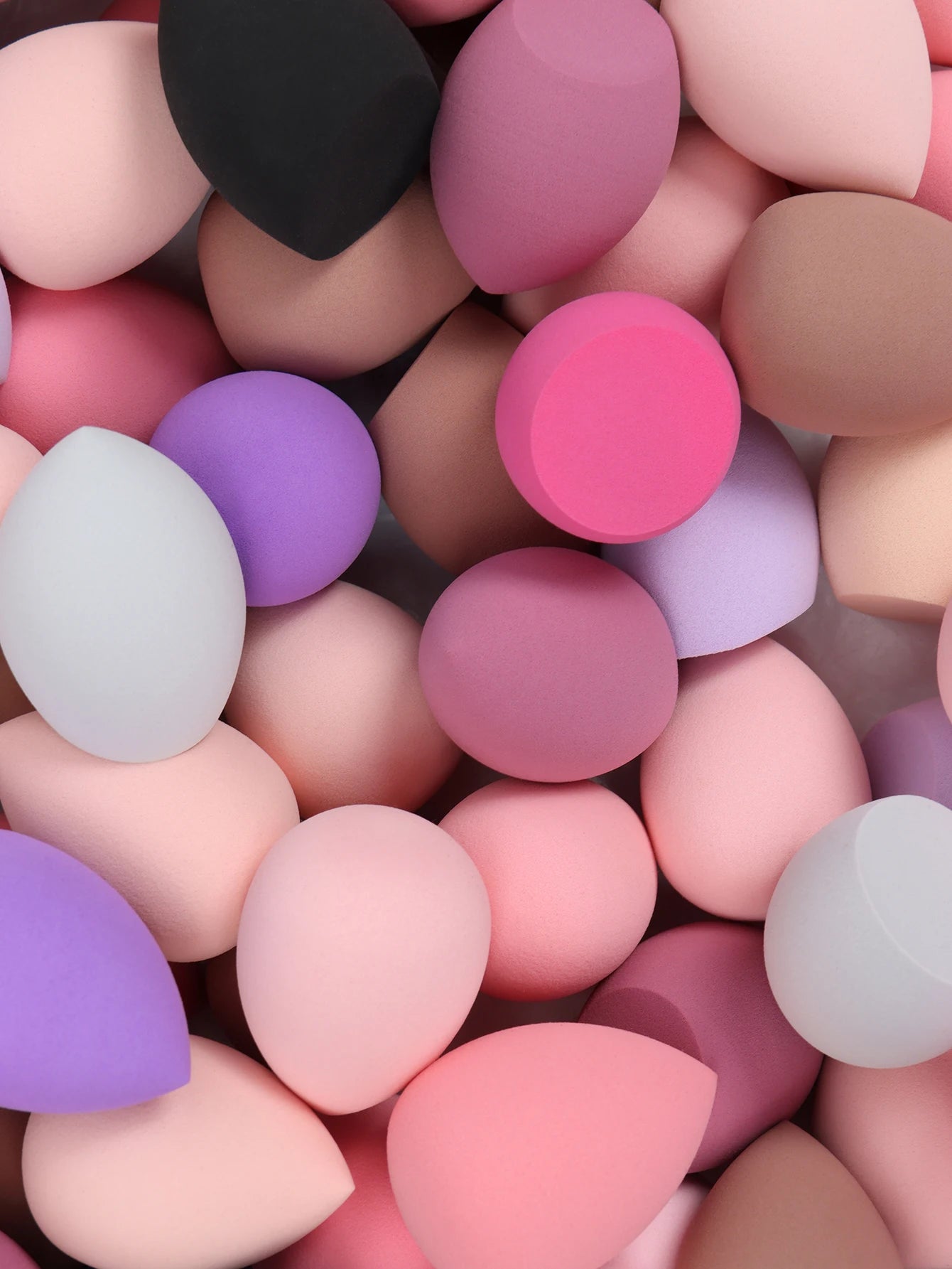 Medium Size Beauty Sponge 6/12/24/36/60 Pieces, Random Color and Shape, Foundation Mixing Beauty Sponge, Liquid, Cream and Powde 