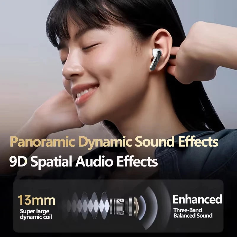 Lenovo LP49 AI Translation Headphones Wireless Bluetooth 5.4 Noise Reduction HD Call Earbuds Office Travel Real Time Translation 