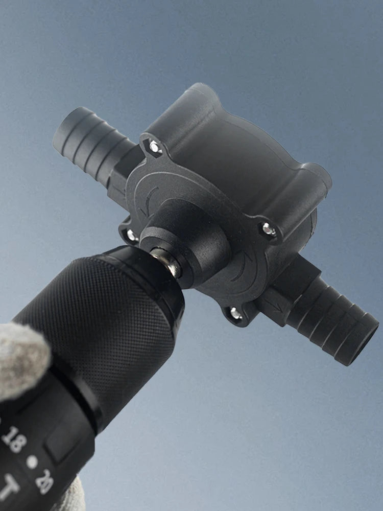 Electric Drill Pump for Fast Liquid Transfer, 16mm Inlet/Outlet