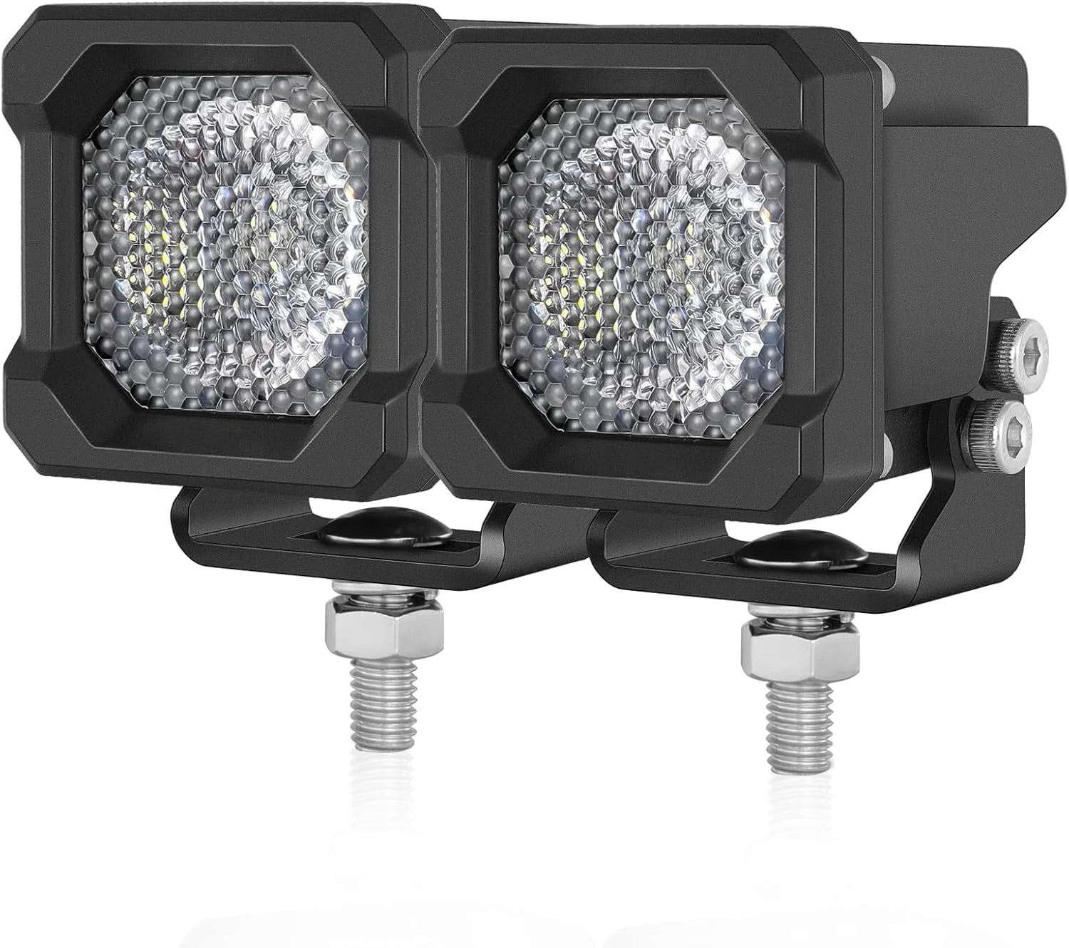 2 Inch LED Pod Lights, 1Pc/2Pcs 50W LED Cubes OffRoad Driving Lights Roof Rack Scene Light White Waterproof Plug and Play 12V DC