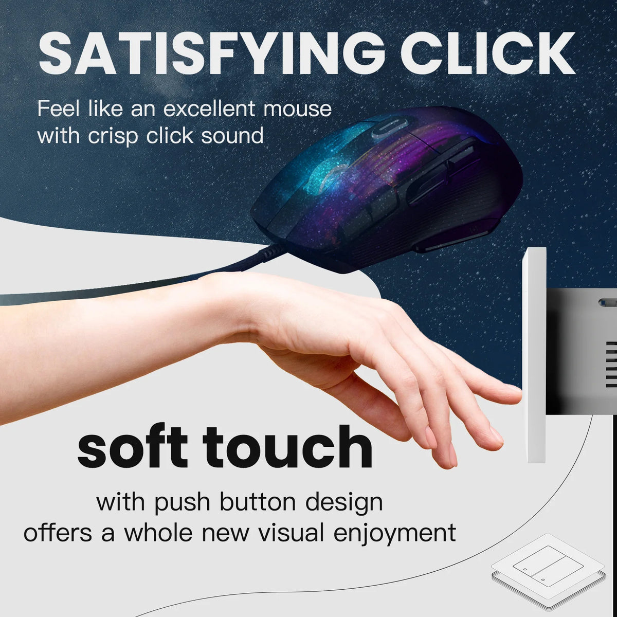 MOES Smart Light Switch Tuya ZigBee Star Ring Series No Neutral Wire No Capacitor Needed Smart Life Works with Alexa Google Home