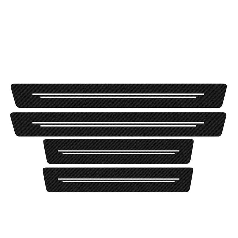 Ensemble de 4 garnitures de seuil de porte à motif carbone