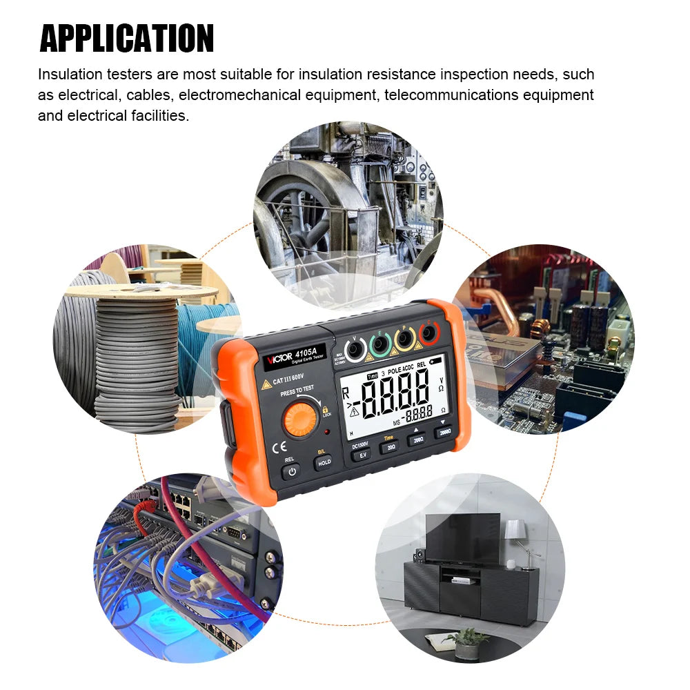4105A Digitale Aardweerstand Tester