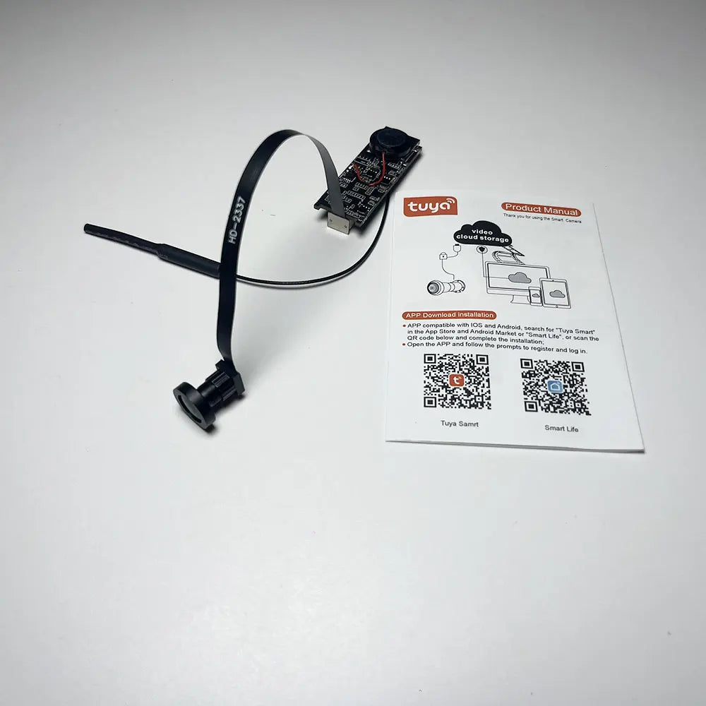 Caméra PCB Tuya Mini wifi Grand angle 2,1 mm 3MP intérieur Onvif audio intégré, emplacement carte TF, IPC, sécurité intelligente TUYA APP Cam
