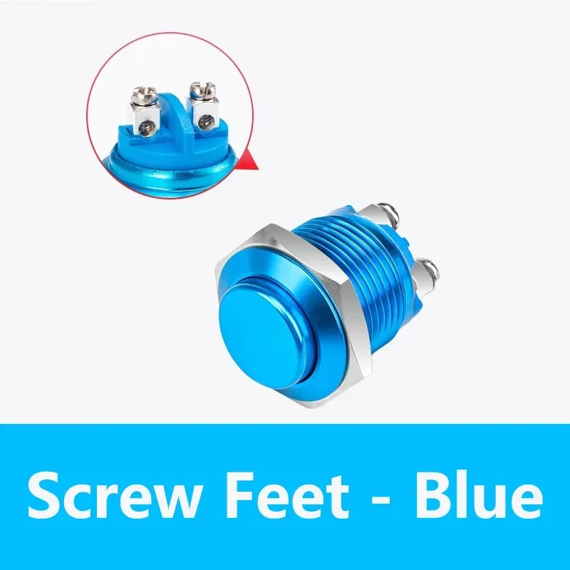 IP67 16 mm Metal Push Button Switch, Momentary ON-OFF