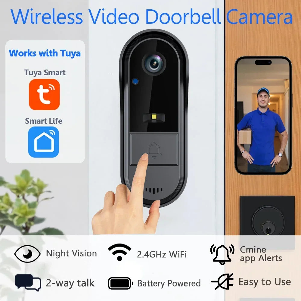 Wi-Fi Video Doorbell with Two-Way Audio