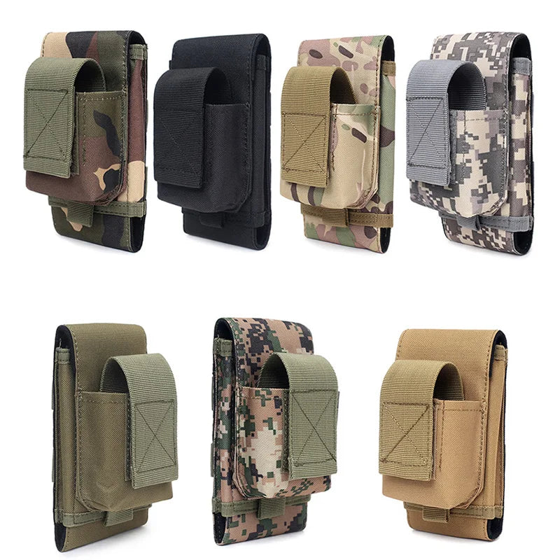 Dvojitý MOLLE laserové puzdro na telefón, taktické opasok EDC, puzdro na opasok, držiak, bedrové doplnky, taška Outdoor kempovanie, mobilný telefón, balíček