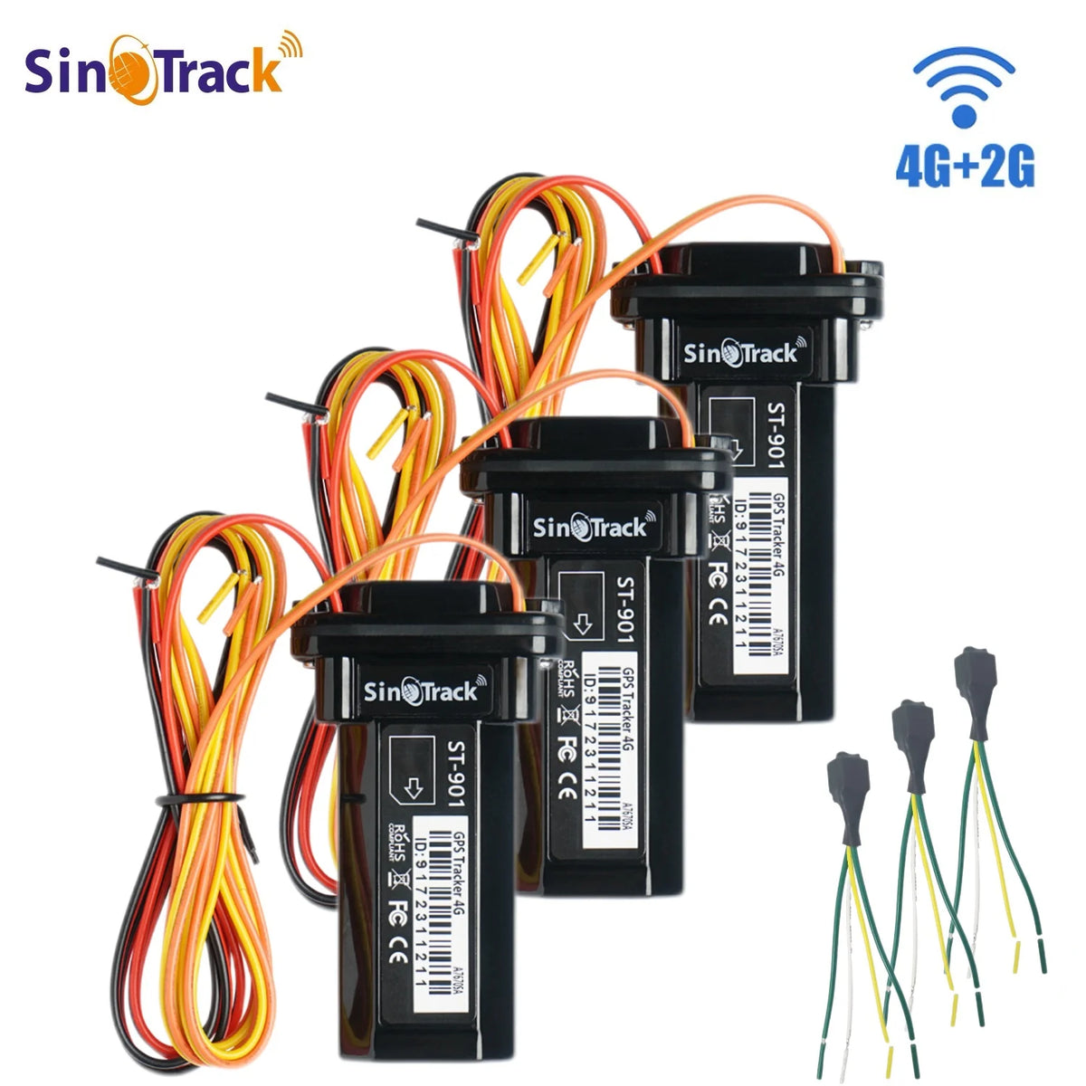 ST901L 4G Vehicle GPS Trackers - 3-Pack