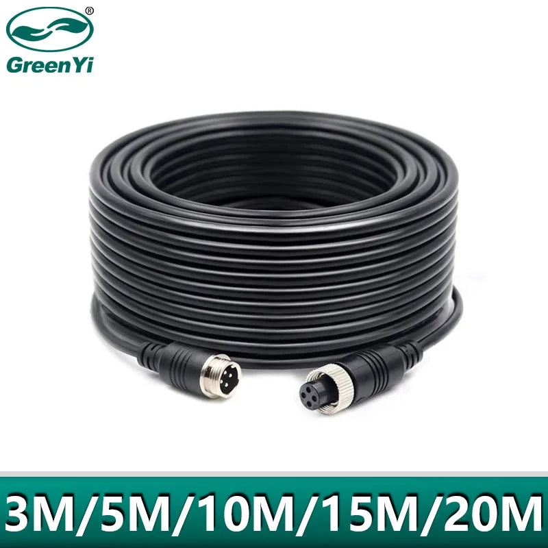 4-Pin Aviation Extension Video Cable for Vehicle Camera Monitor Connection