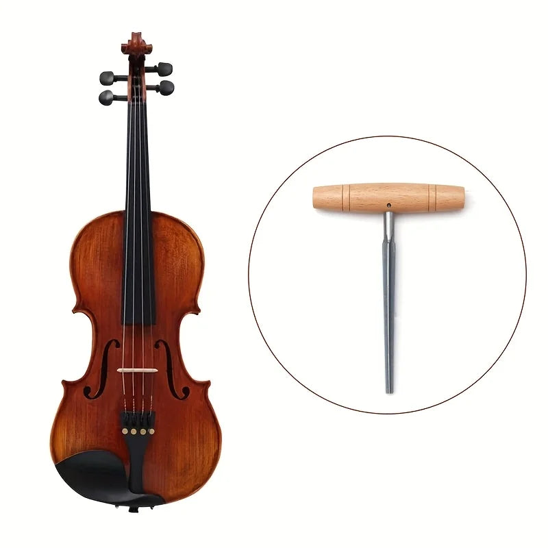  Violin peg hole reamer met houten handvat