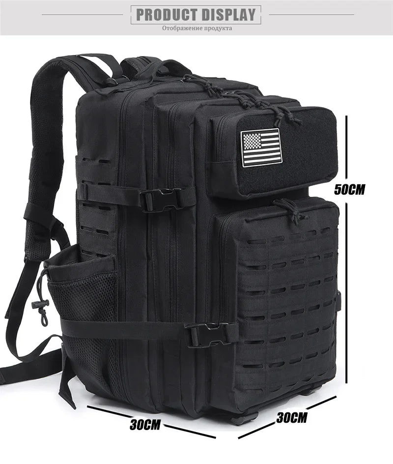 25L/45L Tactical Backpack for Men and Women Outdoor Survival Bug Out Bag Small School Rucksack Hking with Bottle Holder 