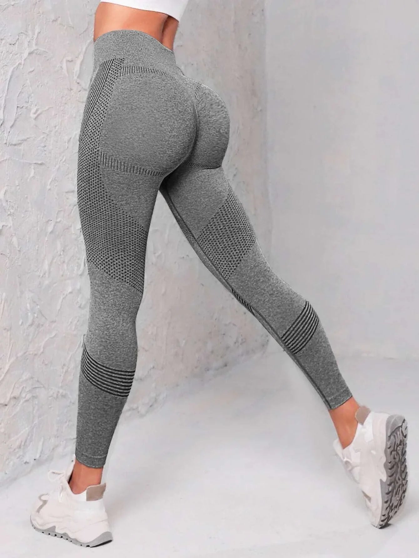 Seamless Wide Waistband Sports Leggings 