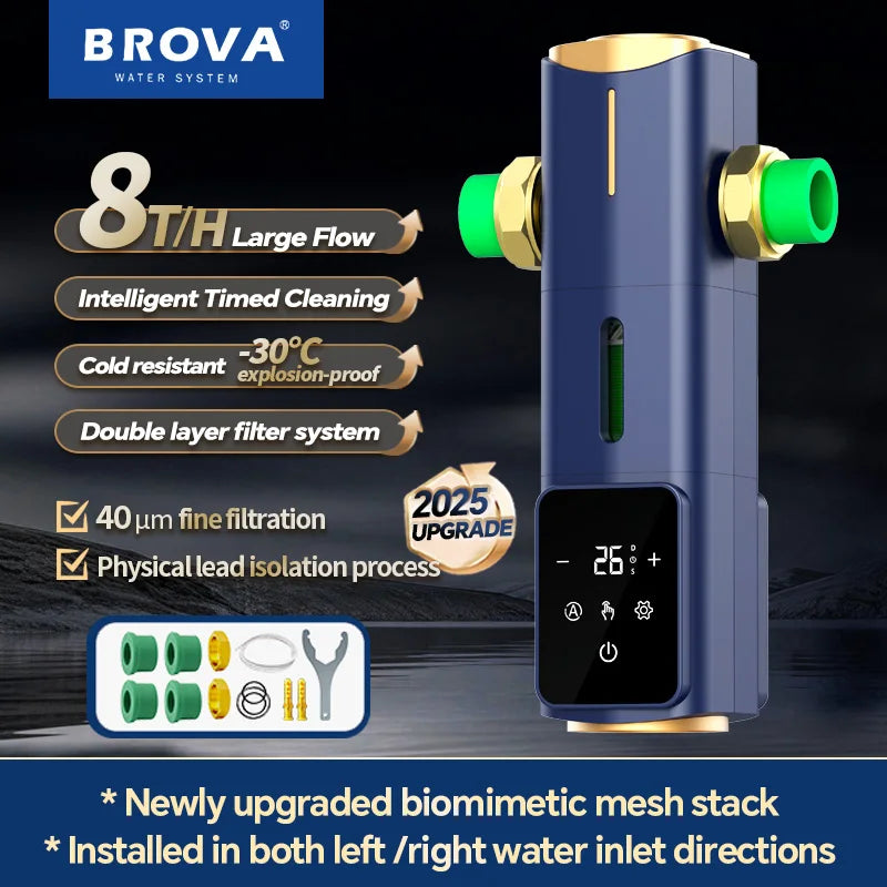8000L/H Central Water Pre-Filter with Auto Self-Cleaning