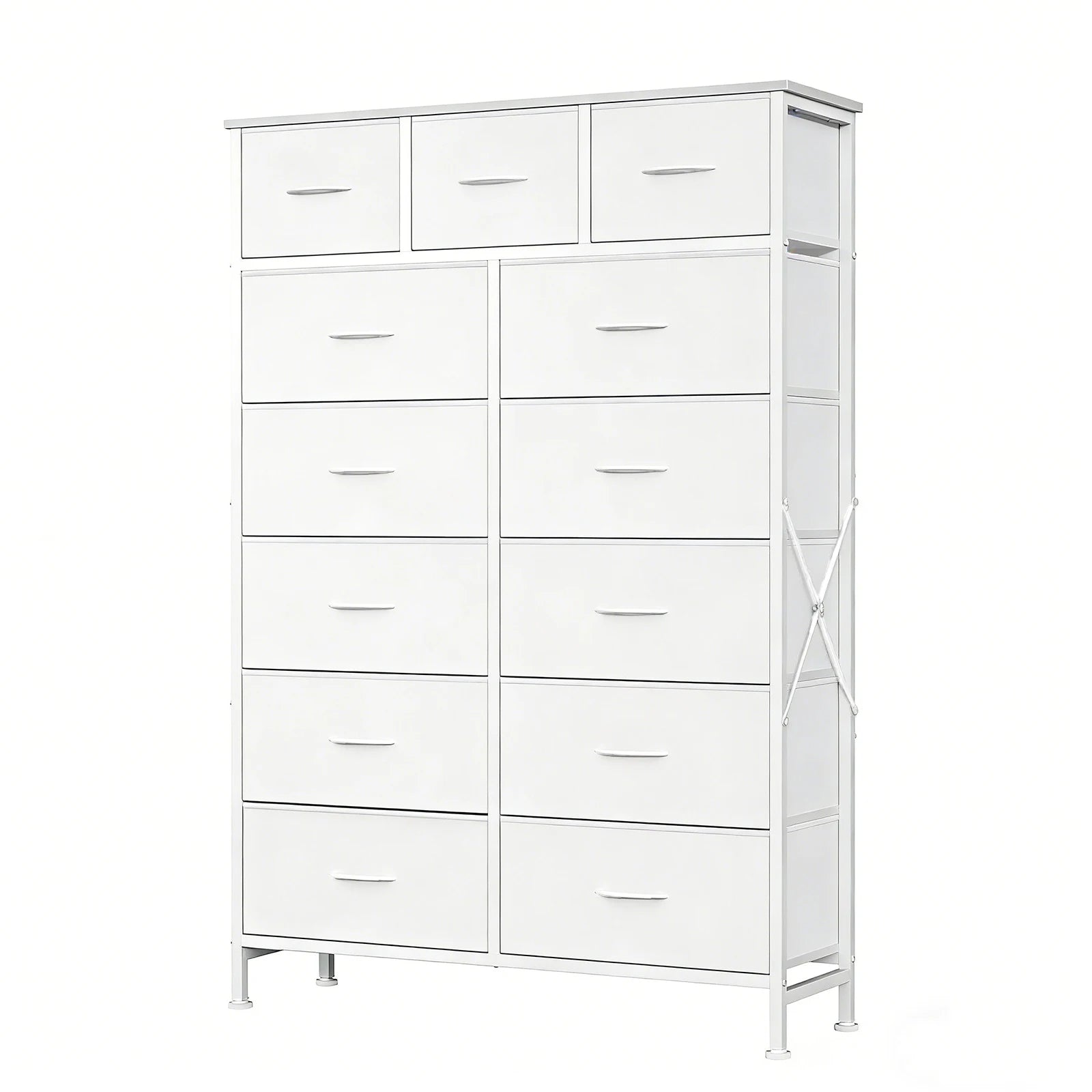 13 Drawer TV Stand Storage Cabinet with Steel Frame & Adjustable Feet