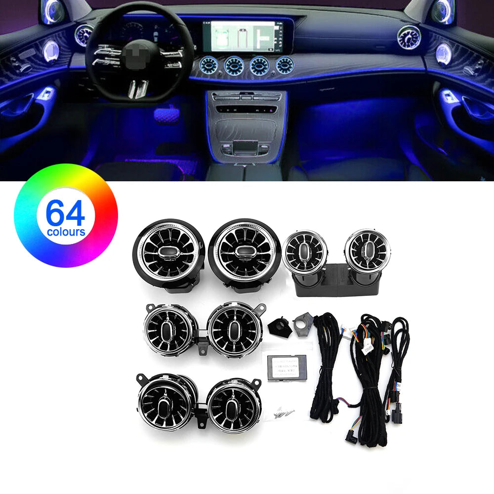Mercedes-Benz E-Class W213 64-Color LED Vent Atmosphere Light Set