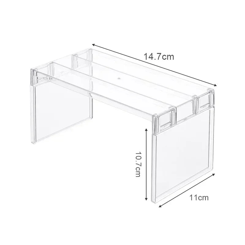 Clear Raised Storage Shelf, Small or Large