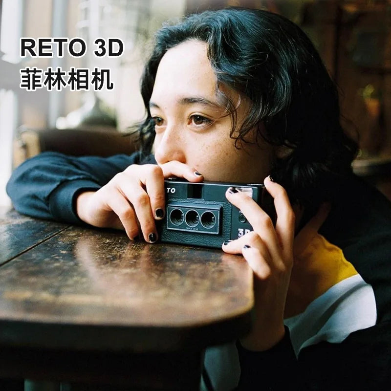 Reusable 35mm 3D Film Camera with Flash