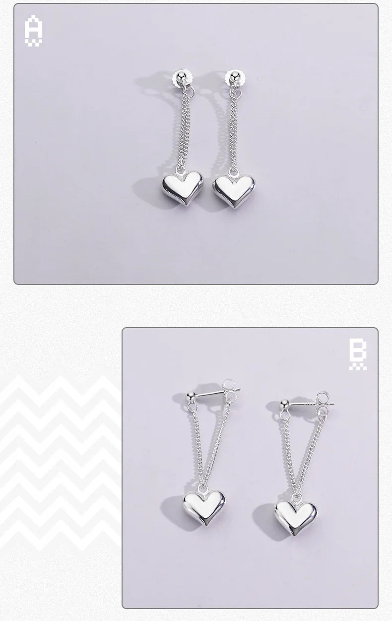 Geometric Heart-shaped Earrings For Women Girls Fashion Hollow Heart Hoop Earrings Jewelry Accessories 